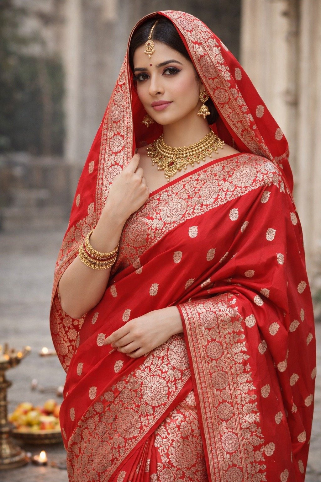 Red Silk Saree